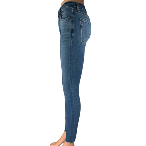 American Eagle The Dream Jean Blue Skinny Leg High Waist Denim Jeans Pants Sz 2 - Picture 2 of 5